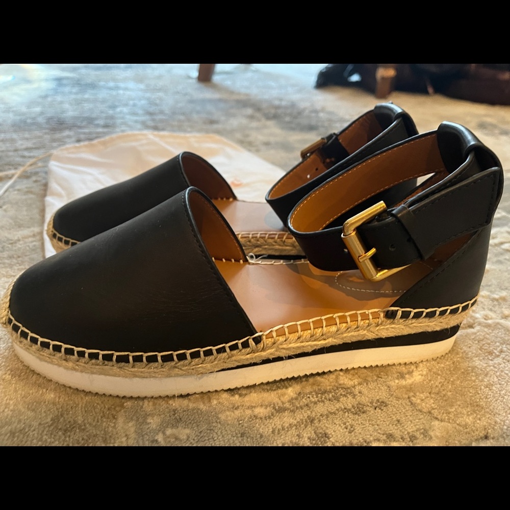NWT See by Chloe Glyn flat espadrille size 38